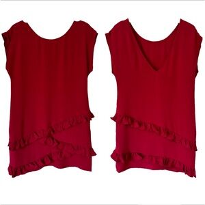Jay Godfrey Dress 100% Red Silk size 6